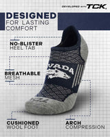 Nevada Wolfpack No Show Tour Socks - Made in USA