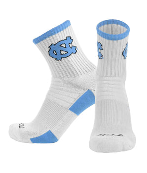 TCK North Carolina Tar Heels Quarter Socks - Made in USA