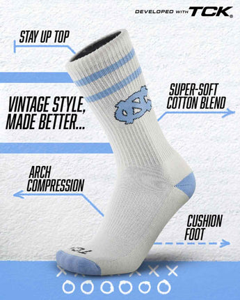 TCK socks North Carolina Tar Heels | Vintage | NCAA Mens and Womens Soft Cotton Sock