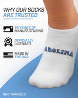 TCK socks North Carolina Tarheels / One Size TCK North Carolina Tarheels No Show Liner Socks (3-Pack)