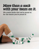 TCK socks North Texas Mean Green Mayhem Crew Socks (Made in USA)