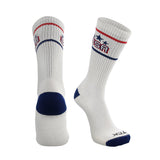 TCK socks Off-White/Scarlet/Dark Royal / Large TCK Vintage USA Crew Socks For Men and Women