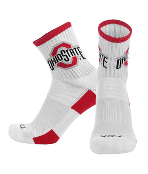 TCK Ohio State Buckeyes Quarter Socks - Made in USA