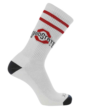 NCAA Vintage College Striped Socks - Ohio State Buckeyes (Large)