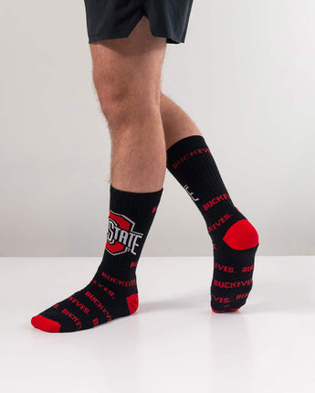 TCK socks Ohio State Buckeyes Mayhem Crew Socks (Made in USA)
