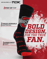 TCK socks Ohio State Buckeyes Mayhem Crew Socks (Made in USA)