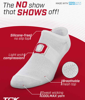 TCK socks Ohio State Buckeyes / One Size TCK Ohio State Buckeyes No Show Liner Socks (3-Pack)