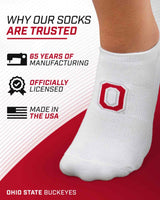 TCK socks Ohio State Buckeyes / One Size TCK Ohio State Buckeyes No Show Liner Socks (3-Pack)