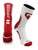TCK socks Oklahoma Crimson/Grey/White / Large Oklahoma Sooners Socks Perimeter Crew