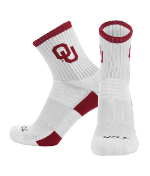 TCK Oklahoma Sooners Quarter Socks - Made in USA