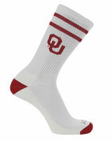 NCAA Vintage College Striped Socks - Oklahoma Sooners (Large)