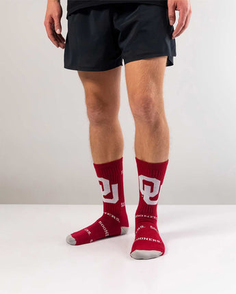 TCK socks Oklahoma Sooners Mayhem Crew Socks (Made in USA)