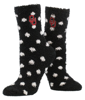 TCK socks Oklahoma Sooners / Medium NCAA College Fuzzy Socks For Women & Men, Warm and Cozy Socks Womens Licensed Sock (Oklahoma Sooners)