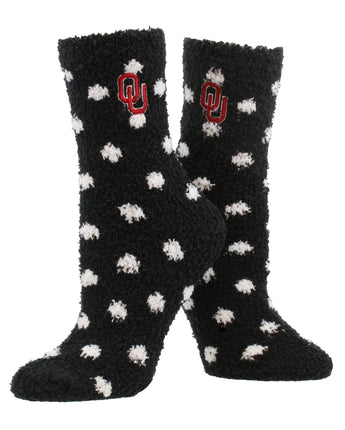 TCK socks Oklahoma Sooners / Medium NCAA College Fuzzy Socks For Women & Men, Warm and Cozy Socks Womens Licensed Sock (Oklahoma Sooners)