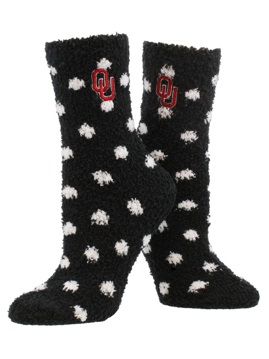 TCK socks Oklahoma Sooners / Medium NCAA College Fuzzy Socks For Women & Men, Warm and Cozy Socks Womens Licensed University Sock