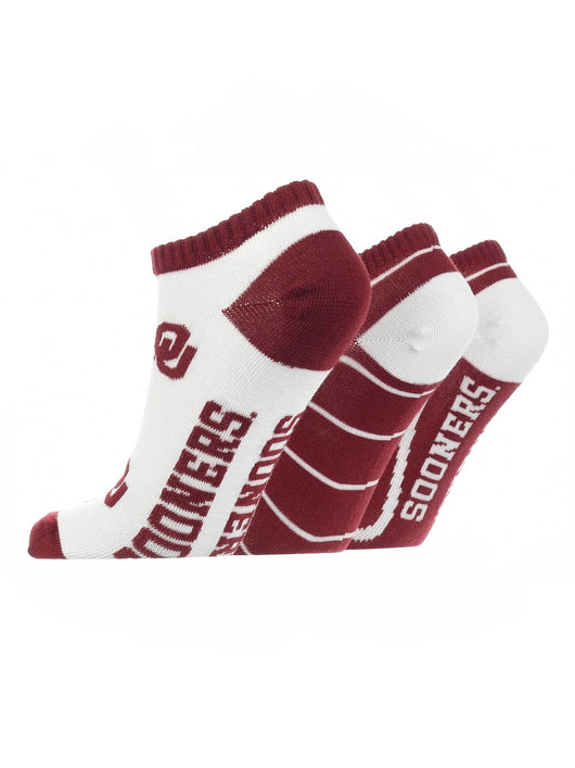 TCK socks Oklahoma Sooners No Show Socks Full Field 3 Pack