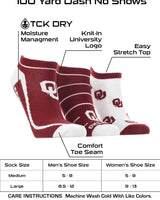 TCK socks Oklahoma Sooners No Show Socks Full Field 3 Pack