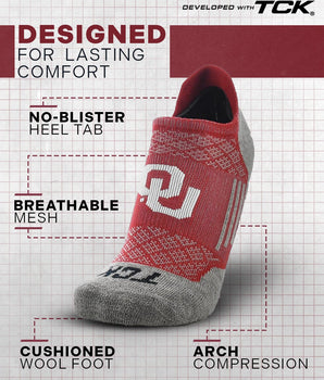 TCK socks Oklahoma Sooners No Show Tour Socks