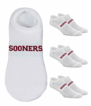 TCK socks Oklahoma Sooners / One Size TCK Oklahoma Sooners No Show Liner Socks (3-Pack)