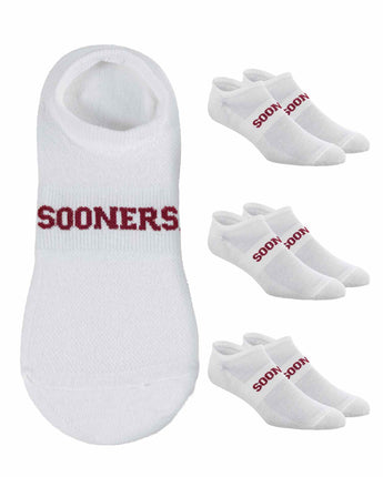 TCK socks Oklahoma Sooners / One Size TCK Oklahoma Sooners No Show Liner Socks (3-Pack)