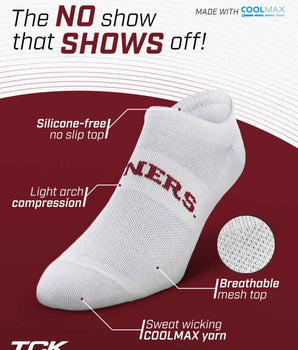 TCK socks Oklahoma Sooners / One Size TCK Oklahoma Sooners No Show Liner Socks (3-Pack)