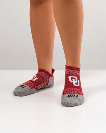 TCK socks Oklahoma Sooners Tour No Show Tab Socks - Made in USA
