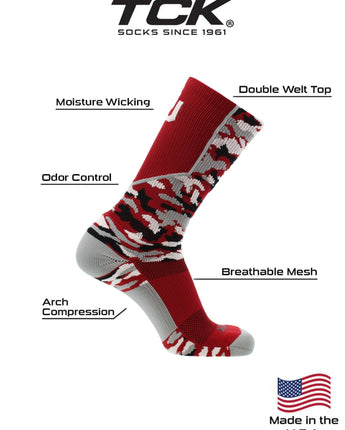 TCK socks Oklahoma Sooners Woodland Camo Crew Socks