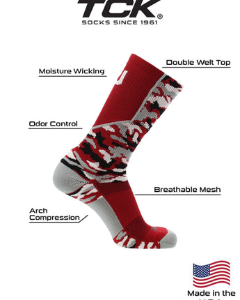 TCK socks Oklahoma Sooners Woodland Camo Crew Socks