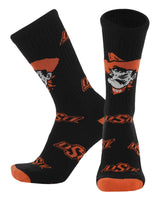 TCK socks Oklahoma State Black/Orange/White / Medium Oklahoma State Cowboys Mayhem Crew Socks (Made in USA)