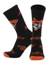 TCK socks Oklahoma State Black/Orange/White / Medium Oklahoma State Cowboys Mayhem Crew Socks (Made in USA)