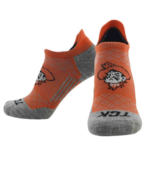 TCK socks Oklahoma State Cowboys / Large Oklahoma State Cowboys Tour No Show Tab Socks - Made in USA
