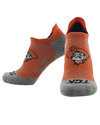 TCK socks Oklahoma State Cowboys / Large Oklahoma State Cowboys Tour No Show Tab Socks - Made in USA