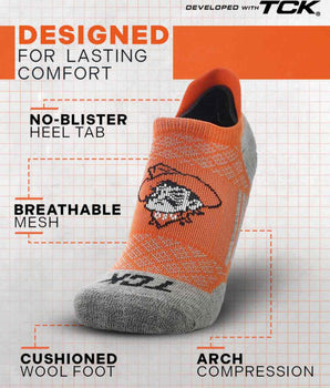 TCK socks Oklahoma State Cowboys Tour No Show Tab Socks - Made in USA