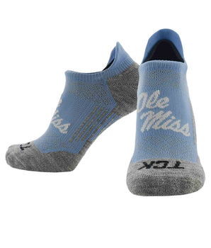 TCK socks Ole Miss Rebels / Large Ole Miss Rebels Tour No Show Tab Socks - Made in USA