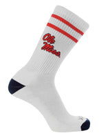 NCAA Vintage College Striped Socks - Ole Miss Rebels (Large)