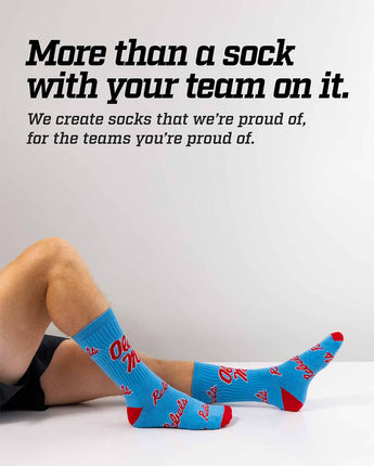 TCK socks Ole Miss Rebels Mayhem Crew Socks (Made in USA)