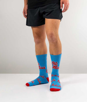 TCK socks Ole Miss Rebels Mayhem Crew Socks (Made in USA)