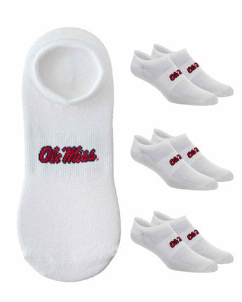TCK socks Ole Miss Rebels / One Size TCK Ole Miss Rebels No Show Liner Socks (3-Pack)