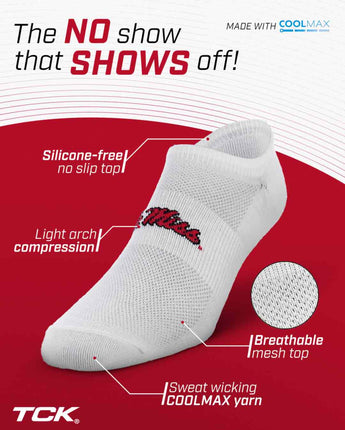 TCK socks Ole Miss Rebels / One Size TCK Ole Miss Rebels No Show Liner Socks (3-Pack)