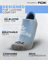 TCK socks Ole Miss Rebels Tour No Show Tab Socks - Made in USA