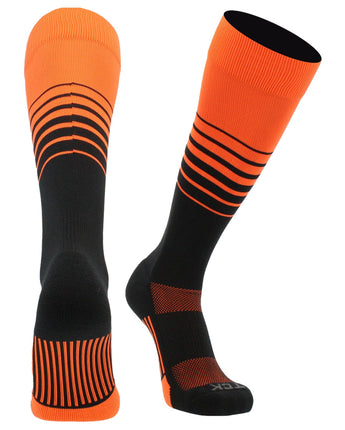 TCK socks Orange/Black / Small TCK Elite Breaker Striped Athletic Socks | Over-the-Calf Soccer & Baseball