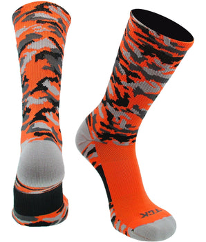 TCK socks Orange Camo / X-Large Elite Woodland Camo Performance Crew Socks