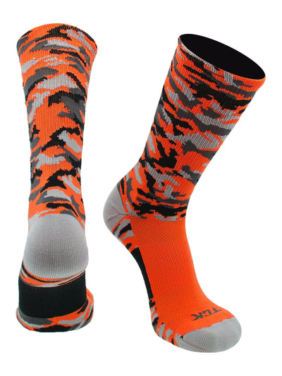 TCK socks Orange Camo / X-Large Elite Woodland Camo Performance Crew Socks