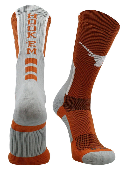 TCK socks Orange/White / Large Texas Longhorns Perimeter Crew Socks
