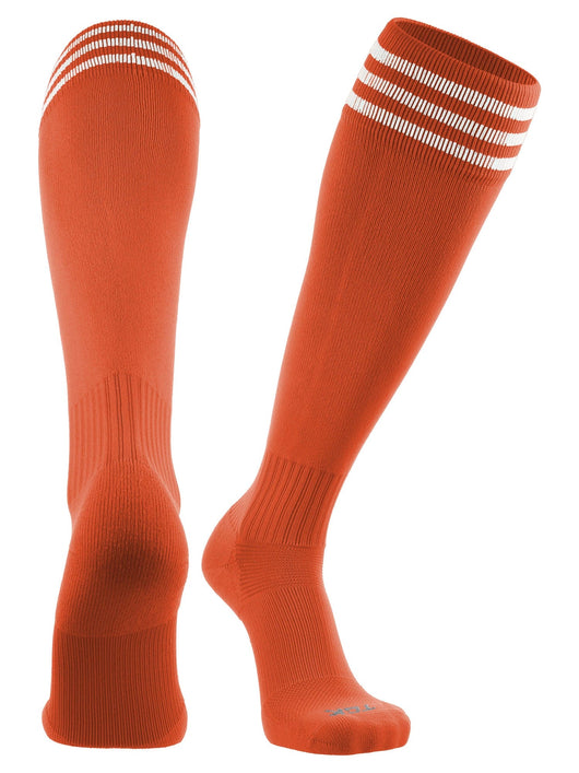 TCK socks Orange/White / Medium Finale 3-Stripe Soccer Socks