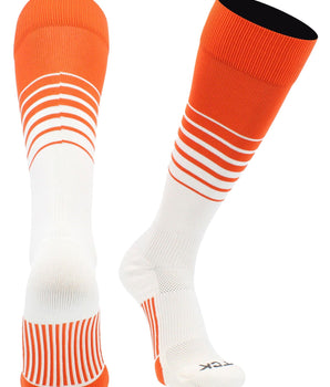 TCK socks Orange/White / Small TCK Elite Breaker Striped Athletic Socks | Over-the-Calf Soccer & Baseball