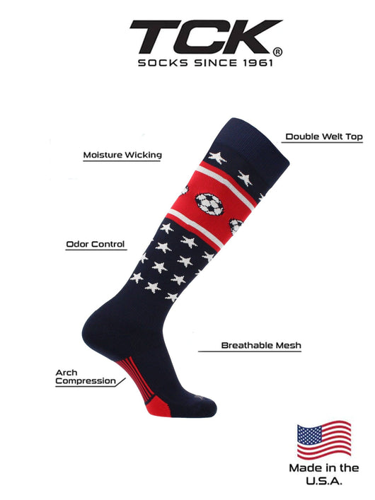 TCK socks Patriotic USA Soccer Socks