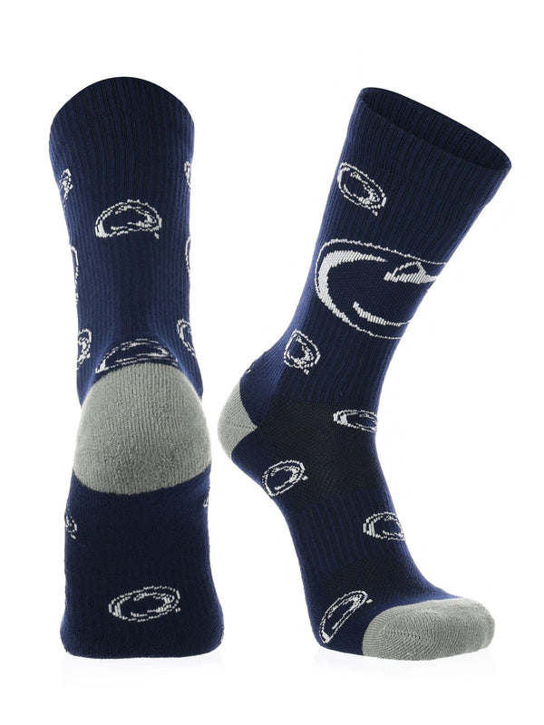 TCK socks Penn State Navy/Grey/White / Large Penn State Nittany Lions Socks Crew Length Sock Mayhem