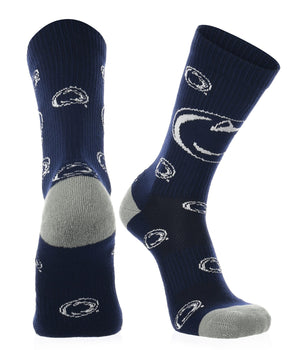 TCK socks Penn State Navy/Grey/White / Medium Penn State Nittany Lions Mayhem Crew Socks (Imported)