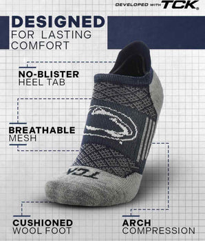 TCK socks Penn State Nittany Lions Tour No Show Tab Socks - Made in USA